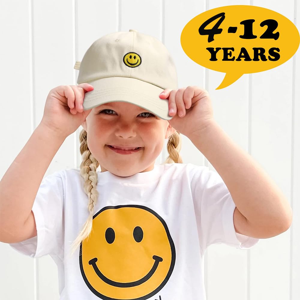 Kinder Kappe Mädchen Basecap Jungen Cap Sommer Baseball Cappy Adjustable for 4-12 Jahren