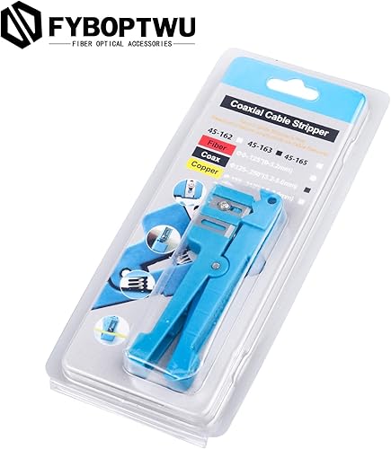 Miniatura 9 de FYBOPTWU - 1 unid cable coaxial cortador de pelar herramienta de cable coaxial pelacables pelacables de fibra óptica azul pelacables cortador de