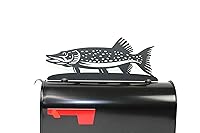 Vista 147 de Hobby, Recreation and Career Style Metal Powder Coated Mailbox Topper (Tent Camping, Matte Black)