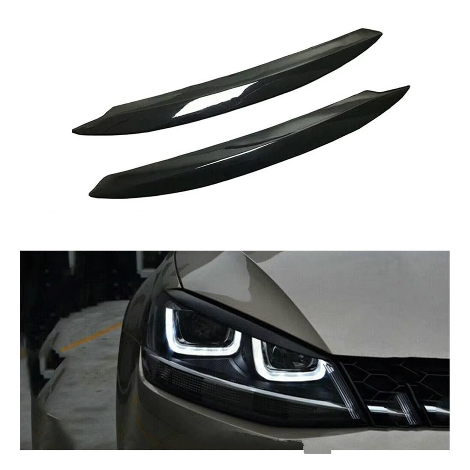 Reflektor brwi do VW do Golf 7 7.5 dla VII dla GTD R MK7 dla MK7.5 2013-2015 2016 2017 2018 2019 reflektor samochodowy osłona powiek do brwi