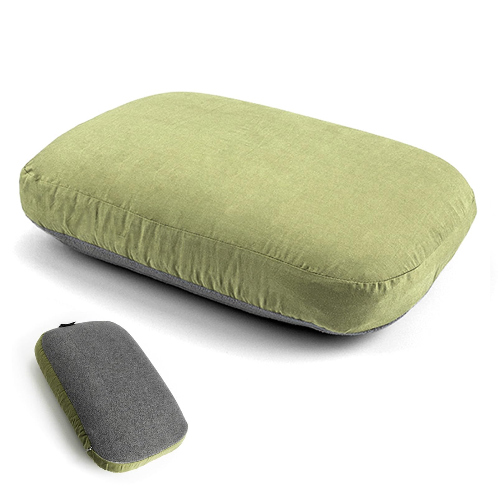 Dilwe Oreiller de Camping, Oreiller de Voyage en Mousse à Mémoire de Forme à Rebond Lent et Doux pour Le Soutien du Cou, Conception Portable et Confortable pour Le Camping et Les Voyages en Plein