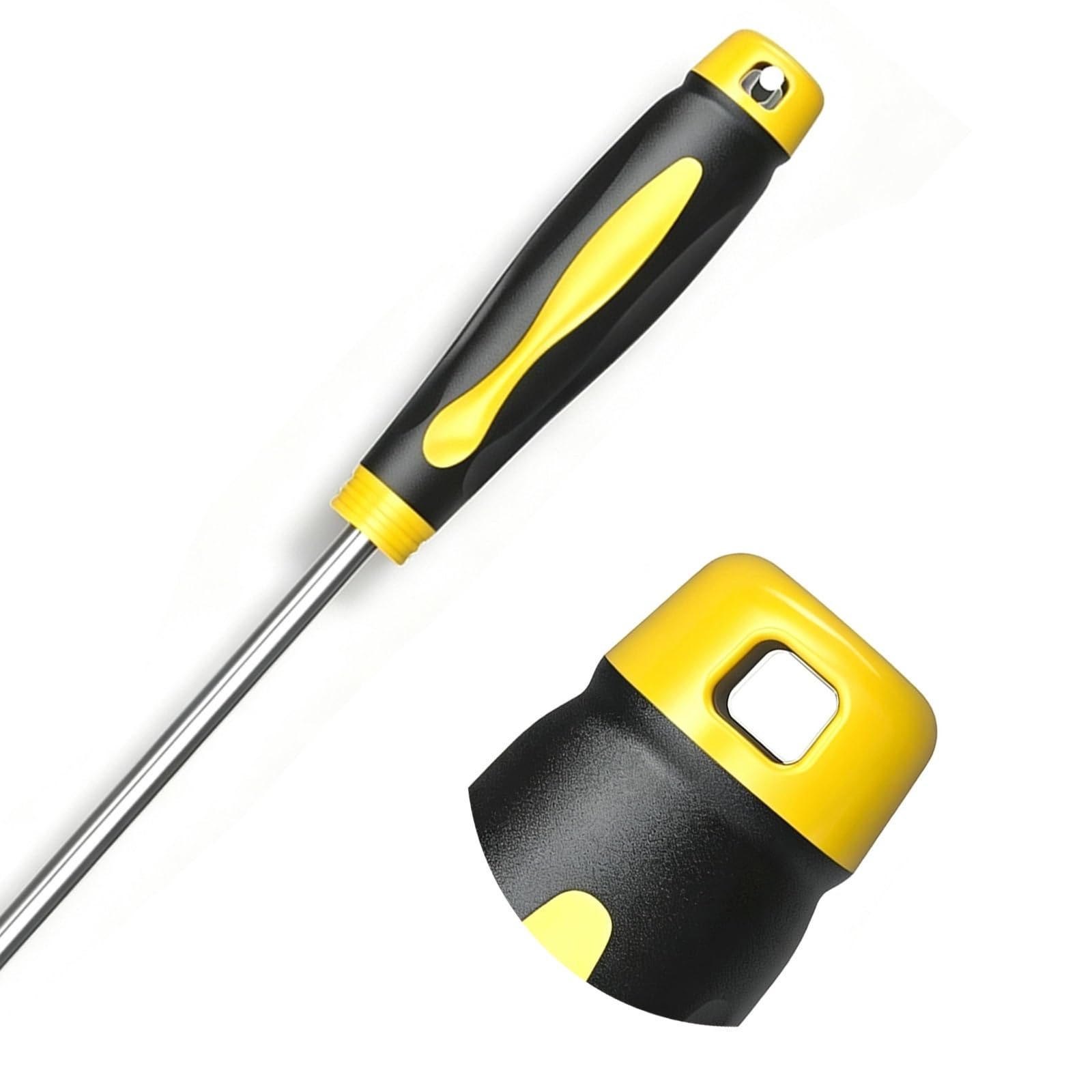 Gancho en J de Acero Inoxidable, Eje de 5/16 pulg. | Palanca de elevación con mango antideslizante, varilla de acero inoxidable pulido, punta curva(5pcs)