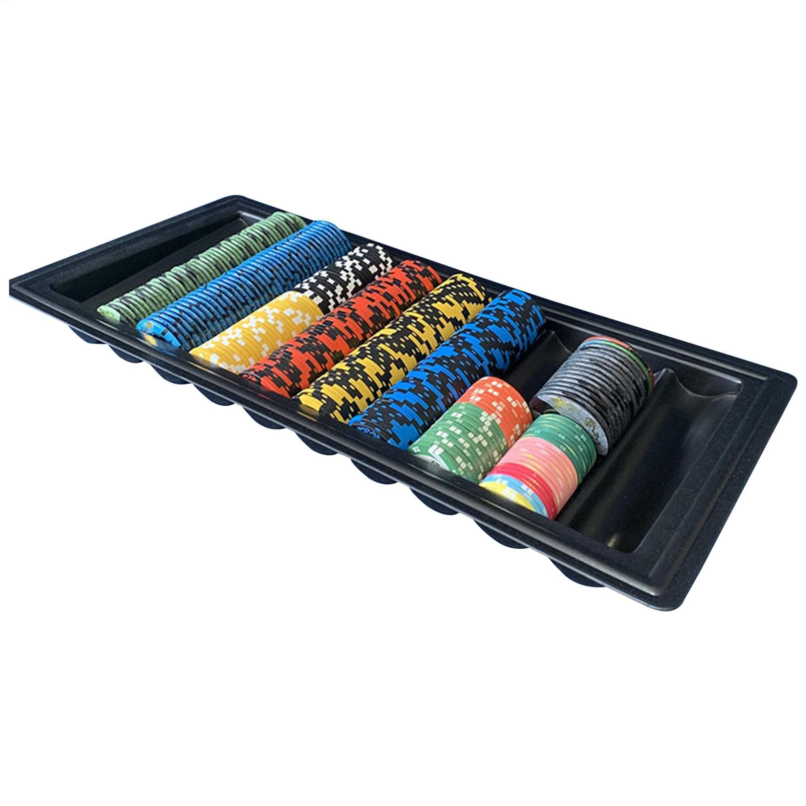 Pokerchip-Halter – stapelbare Pokerchip-Ablage, Chip-Organizer, 100 Chip-Kapazität, kompaktes tragbares Design, perfekt für Poker-Spiele, Casinos, Spielabende, einfacher Transport und Lagerung