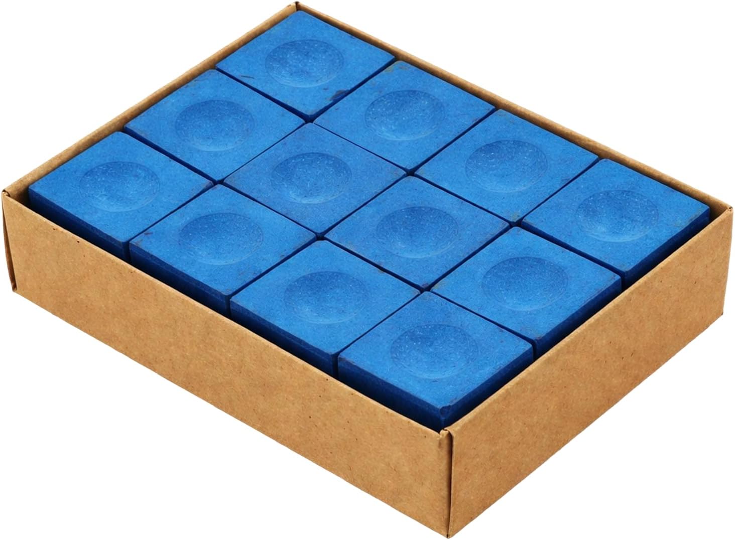 Billiards Cue Chalk, Blue, Pack of 12, Cue Stick Chalk for Pool, Snooker and Billiards Accessories