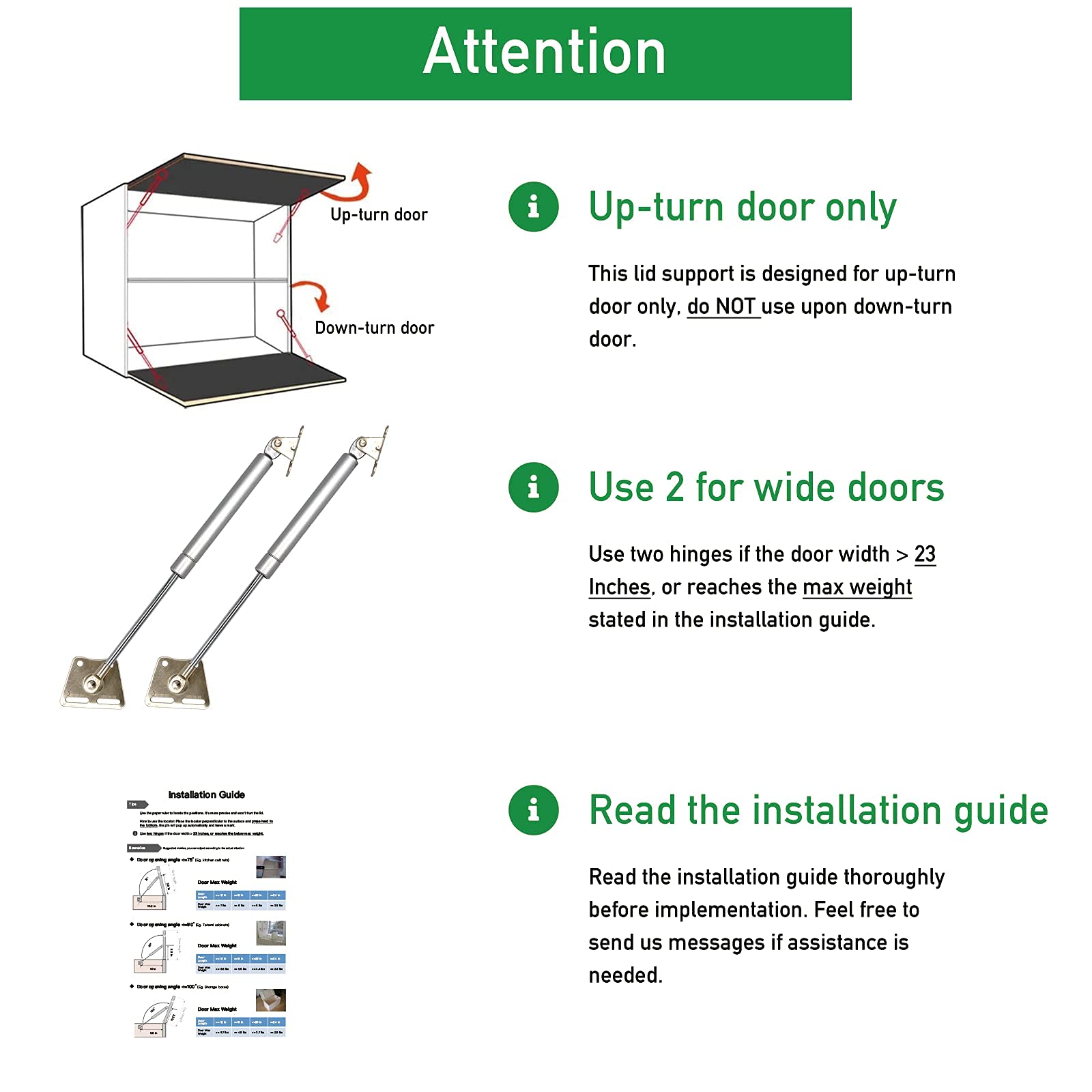 Buy 2 Pack Lid Support Hinge, Hydrolic Chest Hinges Hardware, Toy Box Safety Pneumatic Lid Stays