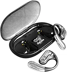 Fone de Ouvido Bluetooth 5.3 Fone de Ouvido Estéreo Hi-Fi Suporta Chamadas de Voz, 49 Horas em Standby com LED Display e Cancelamento de Ruído, para Esportivo Corrida