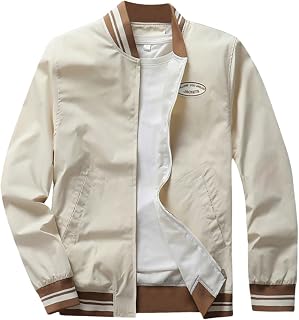 DGHM Boys Waterproof Jacket丨Mens Skiing Jacket丨 Mens Summer Zip Bomber Jackets Casual Coat Windbreaker Lightweight Thin Outdoor Top M-3XL