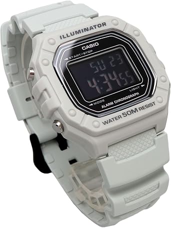 Casio W-218H-8BV Standard Digital Watch, Men's, Women's, Cheap Casio Chippukashi, Ice Gray, Inverted LCD, Overseas Model