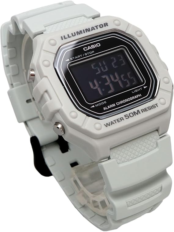 Casio W-218H-8BV Standard Digital Watch, Men's, Women's, Cheap Casio Chippukashi, Ice Gray, Inverted LCD, Overseas Model