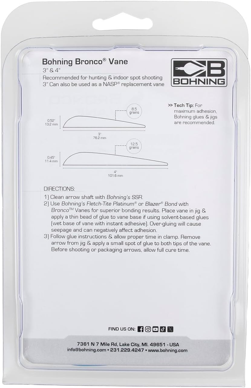 Bohning 3" Bronco Vane