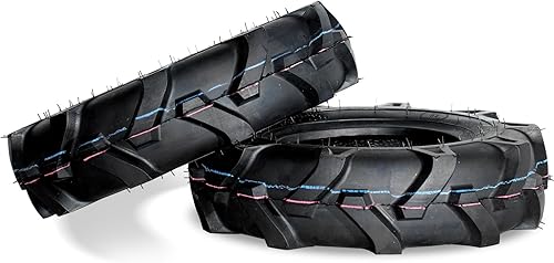 2 neumáticos para cortacésped y jardín, 4.00 x 8, para carrito de golf, tractor, sin cámara, rango de carga B