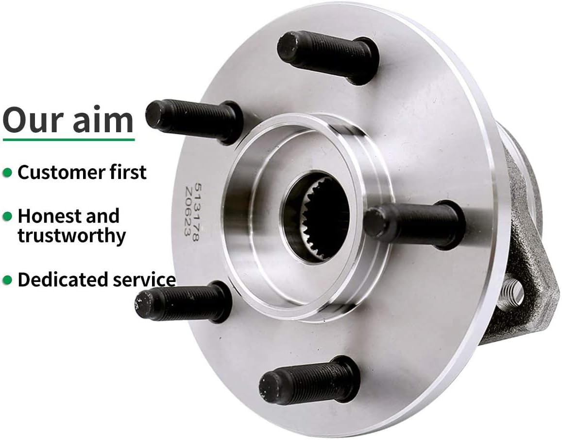 HICKS 513178 Front Wheel Hub Bearing Assembly Compatible with 2002-2005 Jeep Liberty (Non-ABS)