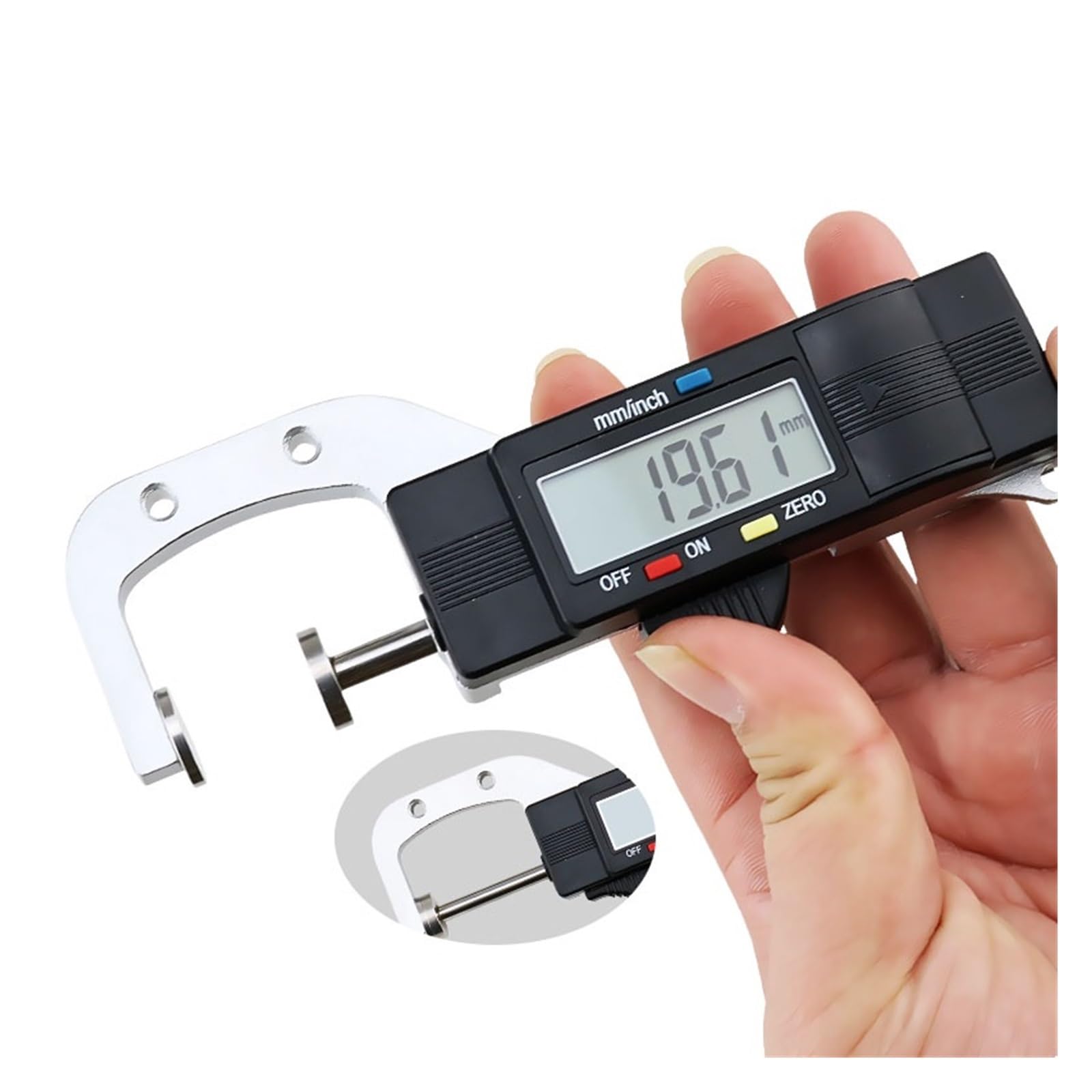 Cyfrowe Mierniki Grubości Mini Przenośny Poziomy Elektroniczny Miernik Narzędzie Pomiarowe Suwmiarka 0-25.4mm Rozdzielczość 0.01mm