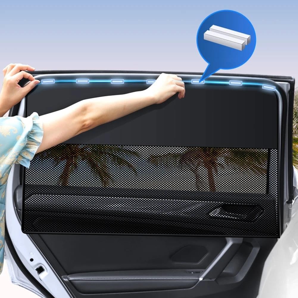 Parasol Magnético Parasoles Magnéticos Para Ventanas De Coche Bloquean La Luz Protegen Las Ventanas Laterales Verano(Driver)