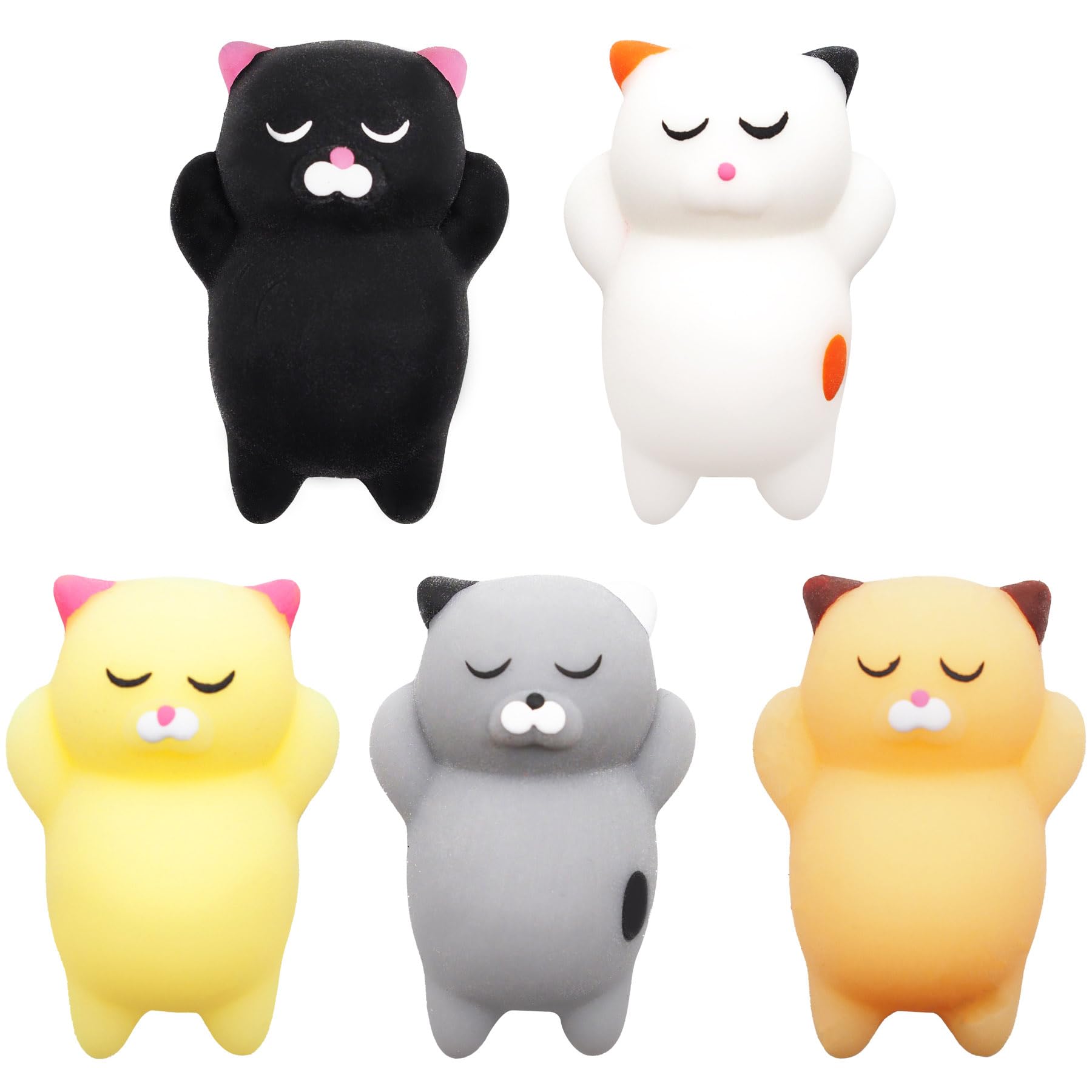Amazon | もちもち お昼寝にゃんこ スクイーズ みょーん ムニムニ 5種