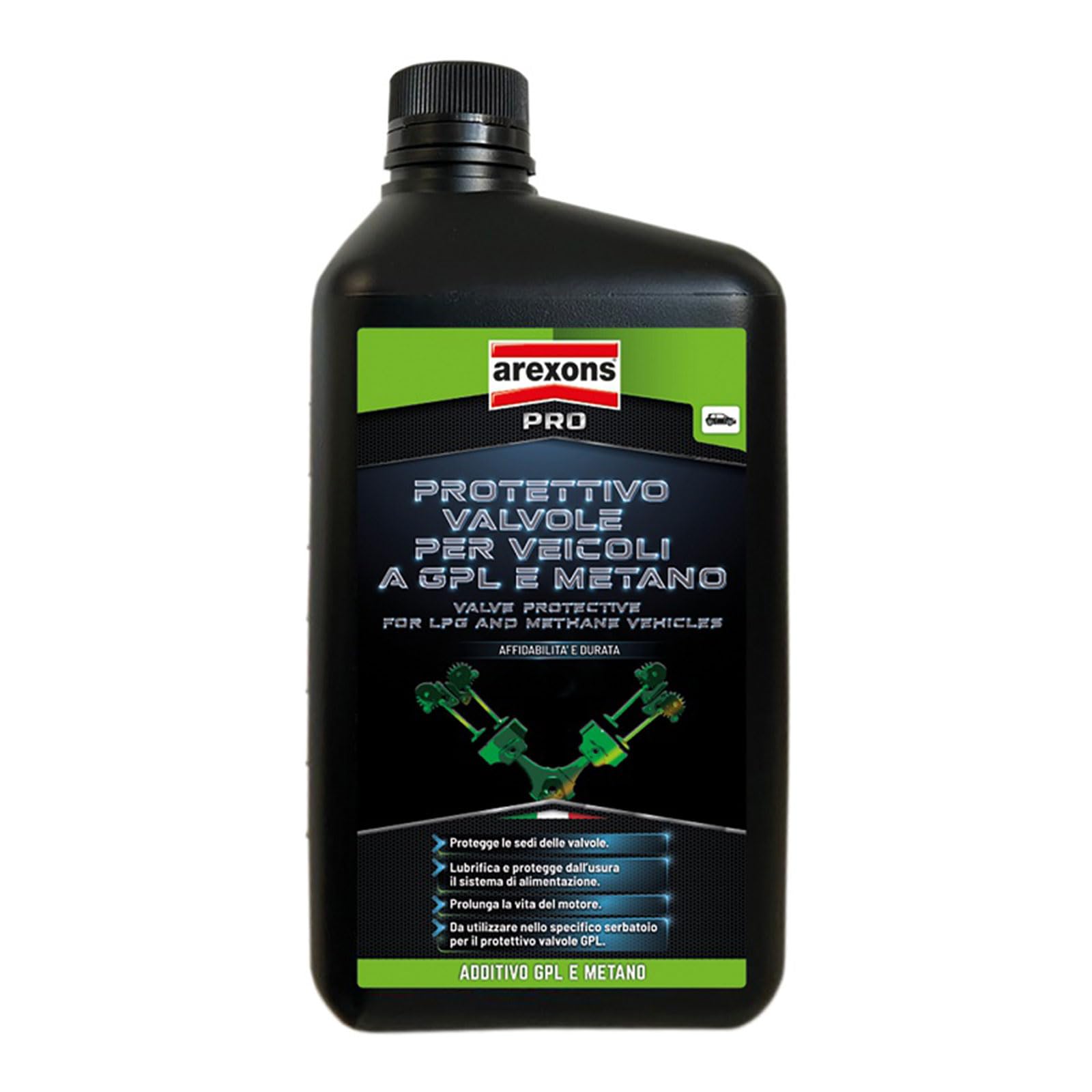Generico 9916 Addittivo per Pulizia e Protezione valvole per Veicoli con Motori ad Alimentazione GPL e Metano. Confezione : Kit PROMOZIONE 2 Litri