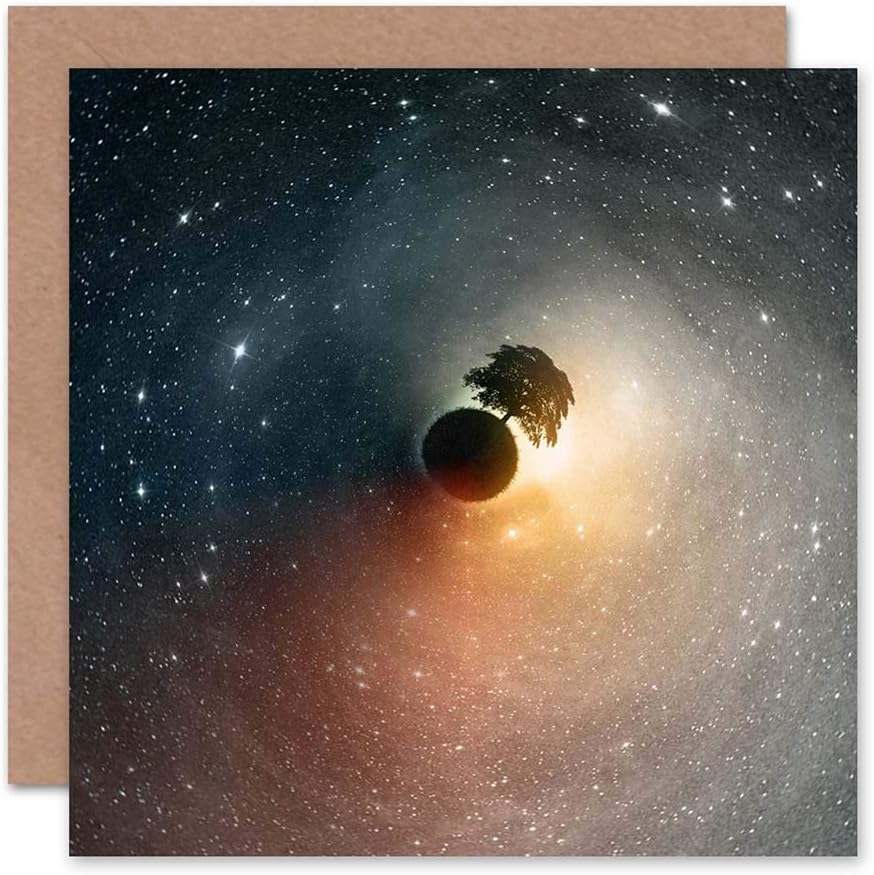 Wee Blue Coo CARD GREETING LITTLE WORLD GALAXY HORIZON TREE GIFT