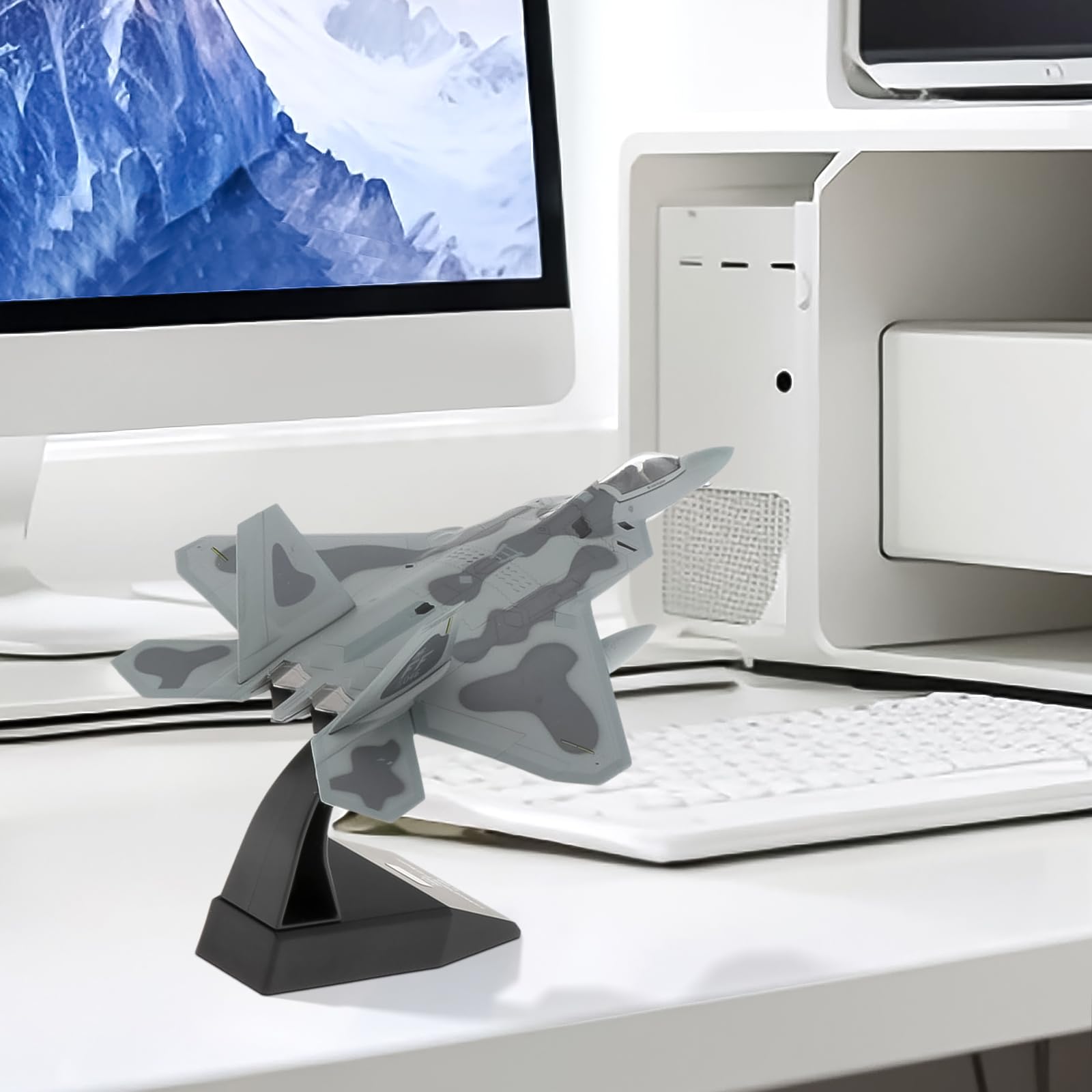 Colcolo 1/100 Aleación American F-22 Fighter Raptor Modelo de con Soporte de Metal