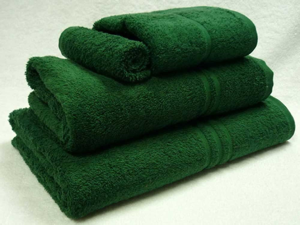 Blue Label 500gsm Plain Bottle Green Bath Sheet (SEE SIZE OPTIONS)