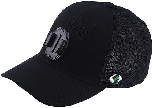 Smatree Gorra de béisbol de malla compatible con Gopro Hero 13/12/11/10/9/8/7/6/5/5 Session/4/3+/3/2/1/DJI OSMO Action 5 Pro/4/3, material de lana,