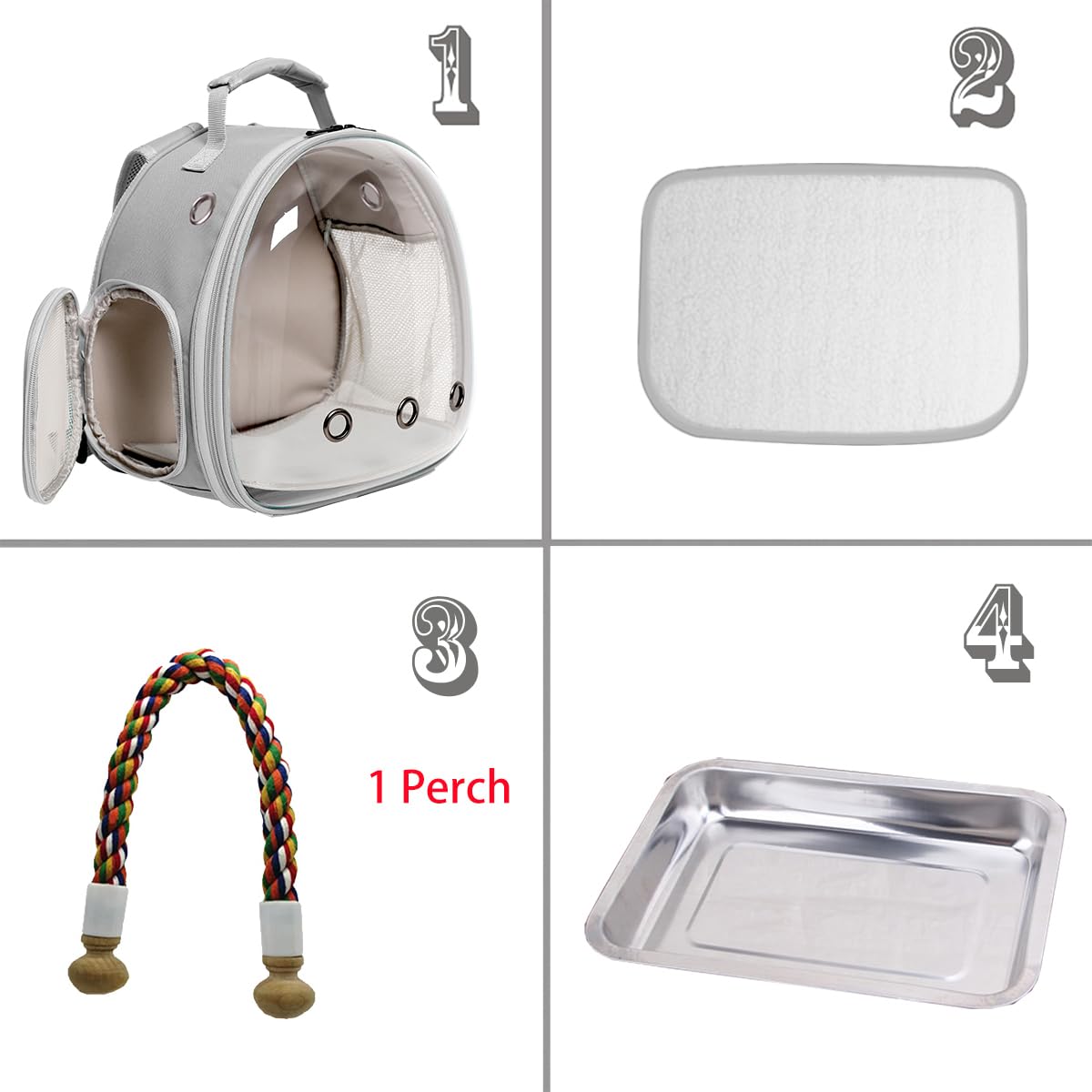 Small Bird Travel Backpack Carrier Cage - Image 3