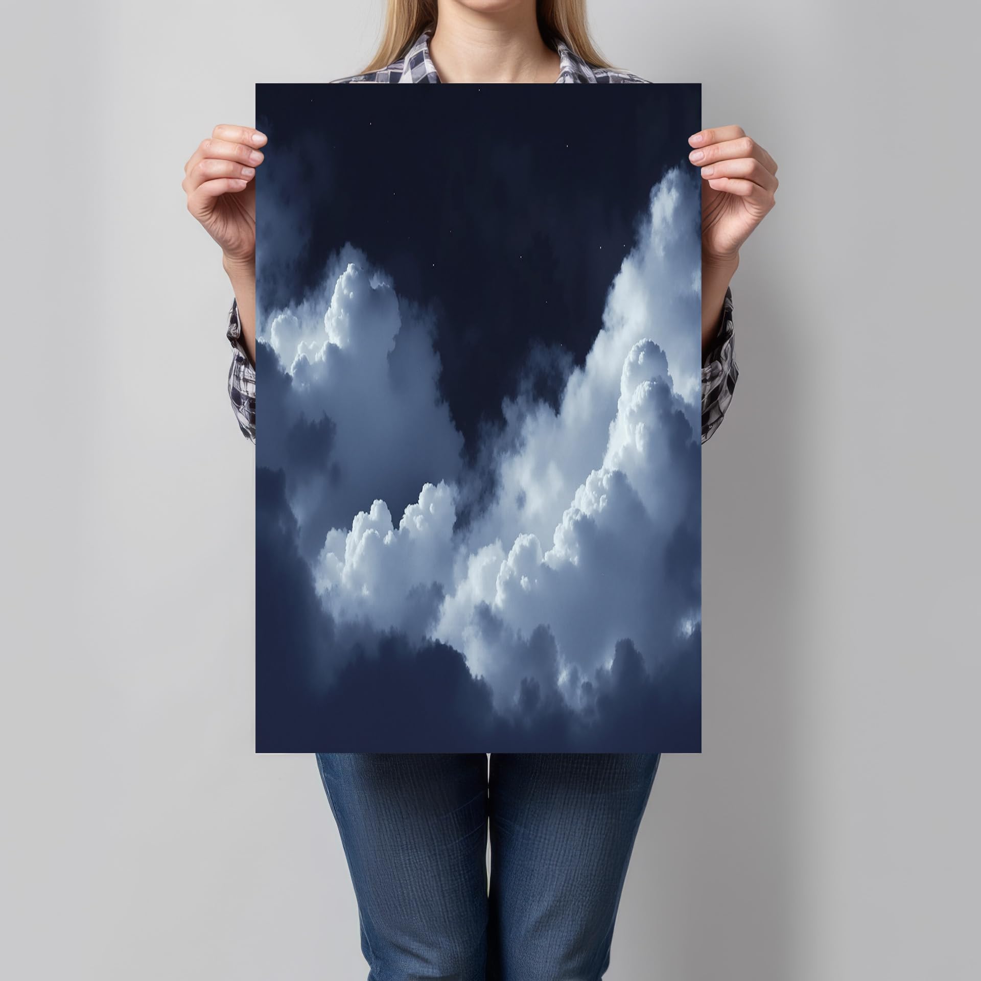 Cuadros de decoración para salón con láminas realistas de cielo GDJSMIN 8