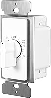 Vista 8 de BN-LINK Heavy Duty 60-Minute in-Wall Spring Wound Countdown Timer Switch for Lights, Mechanical Switch Timer for Bathroom Exhaust Fan, No Neutral