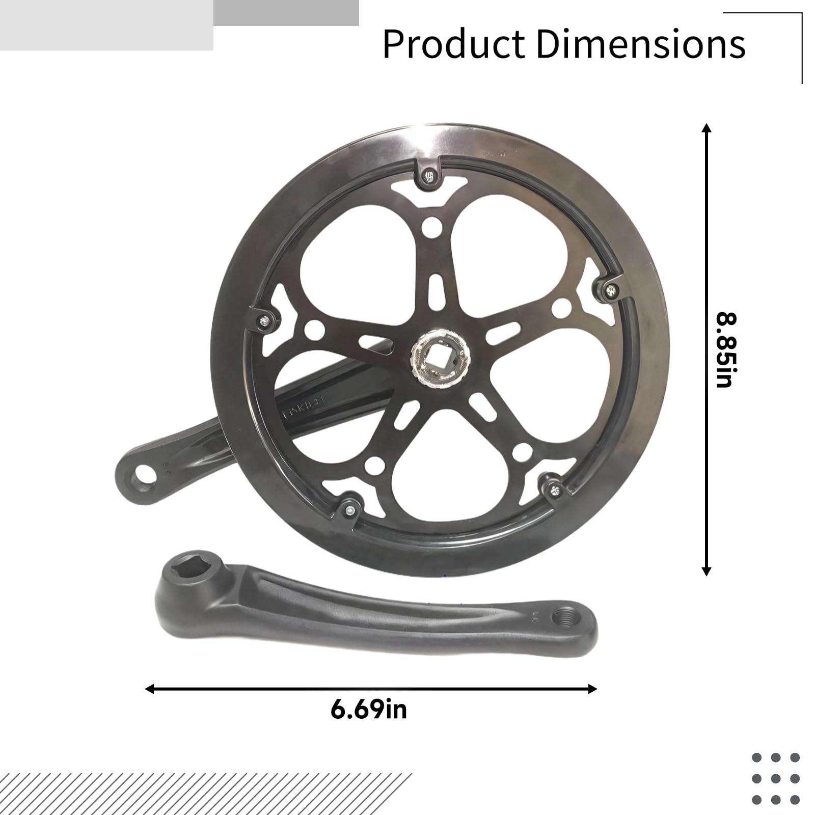 Pojedyncza korba łańcuchowa, ramię korbowe ze stopu aluminium 170 mm, zęby 52T, pasuje do rowerów 6/7, akcesoria rowerowe z pojedynczym łańcuchem, łatwa instalacja do rowerów szosowych i