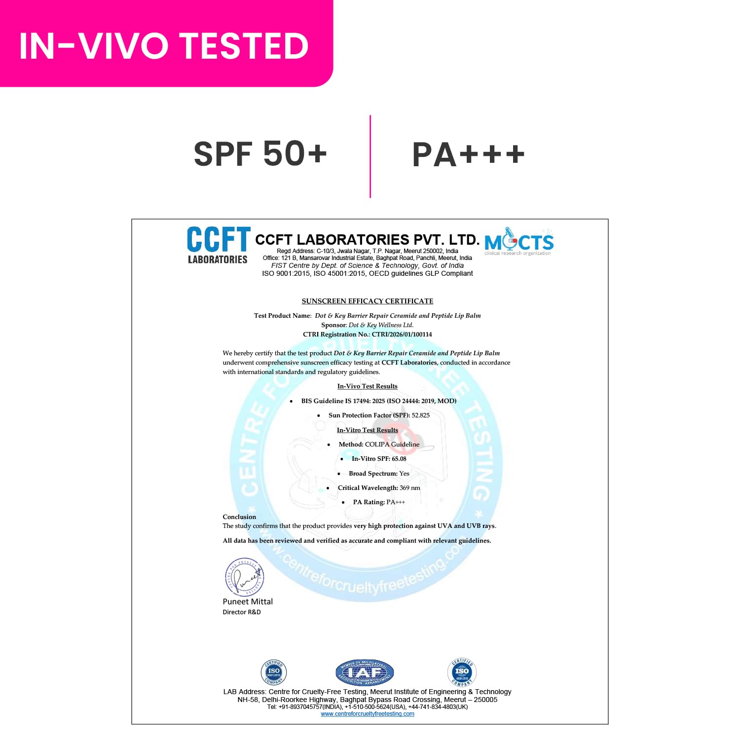 Dot & Key Ceramide & Peptide Barrier Repair Lip Balm SPF 50, PA+++ | Warm Nude | UVA/UVB Protection | Soft Tinted Lip Moisturizer | Boosts Collagen & Instantly Plumps Lip | Prevents Pigmentation | 10gm