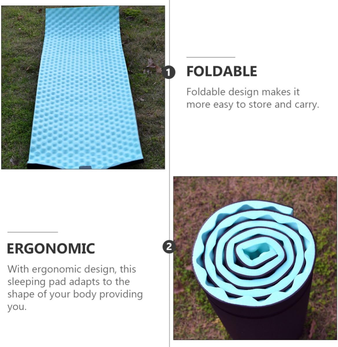 Eva Egg Crate Foam Sleeping Mat for Hiking and Camping Foldable Cushion