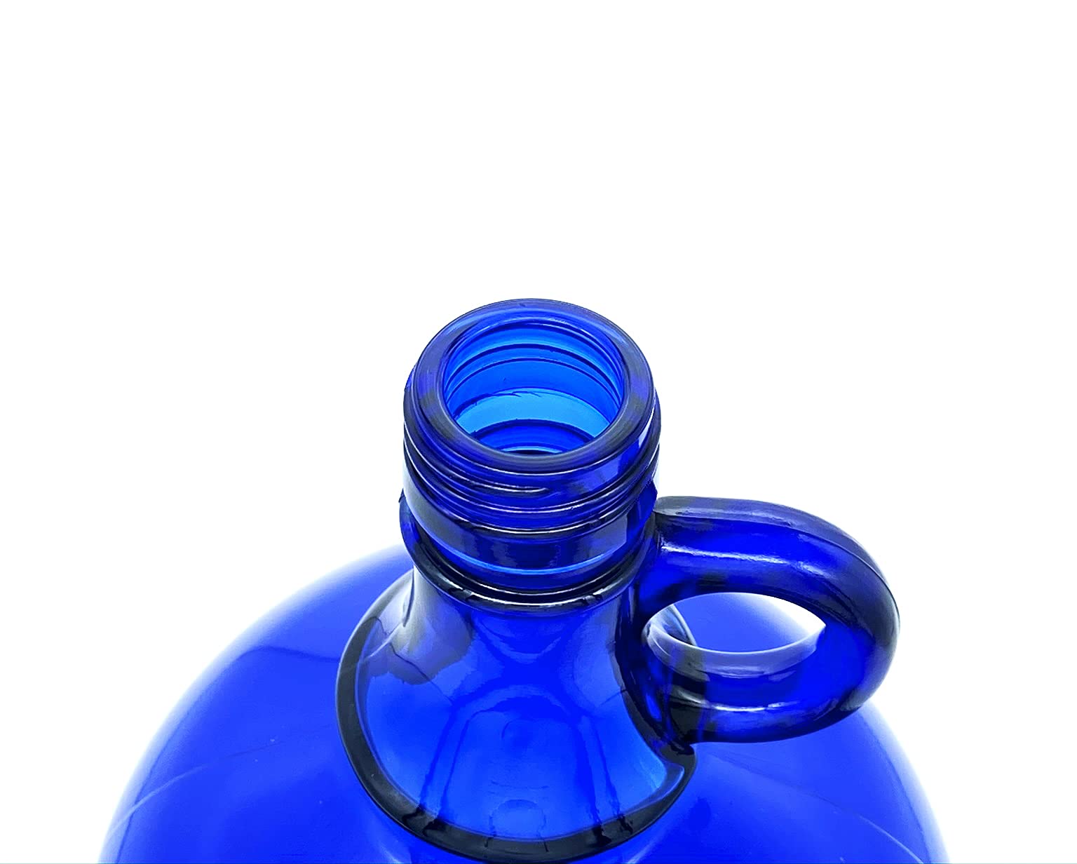 Glasballon blau 2 Liter, Henkelflasche aus Blauglas inkl. Handschraubverschluss PP31,5 (7)