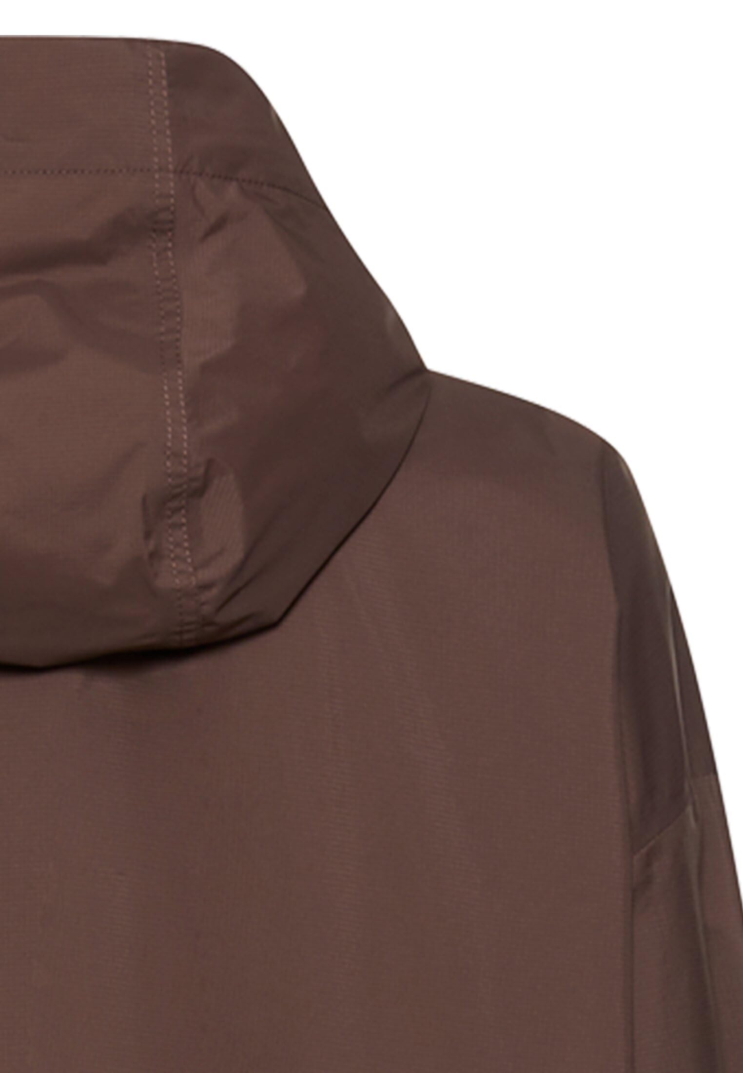 camel active Damen Regenmantel mit Kapuze | teXXXactive® wasserabweisender Mantel mit verstellbarer Kapuze im Oversized Fit