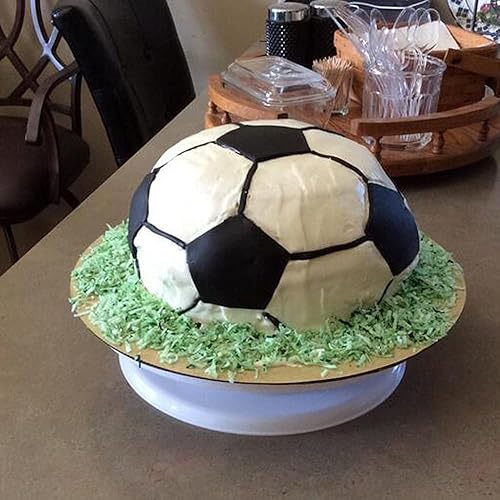 Miniatura 4 de LQQDD - Molde para balones de fútbol 3D, molde de pastel con forma de fútbol y el cortador de galletas de fútbol más fácil de todos los tiempos,