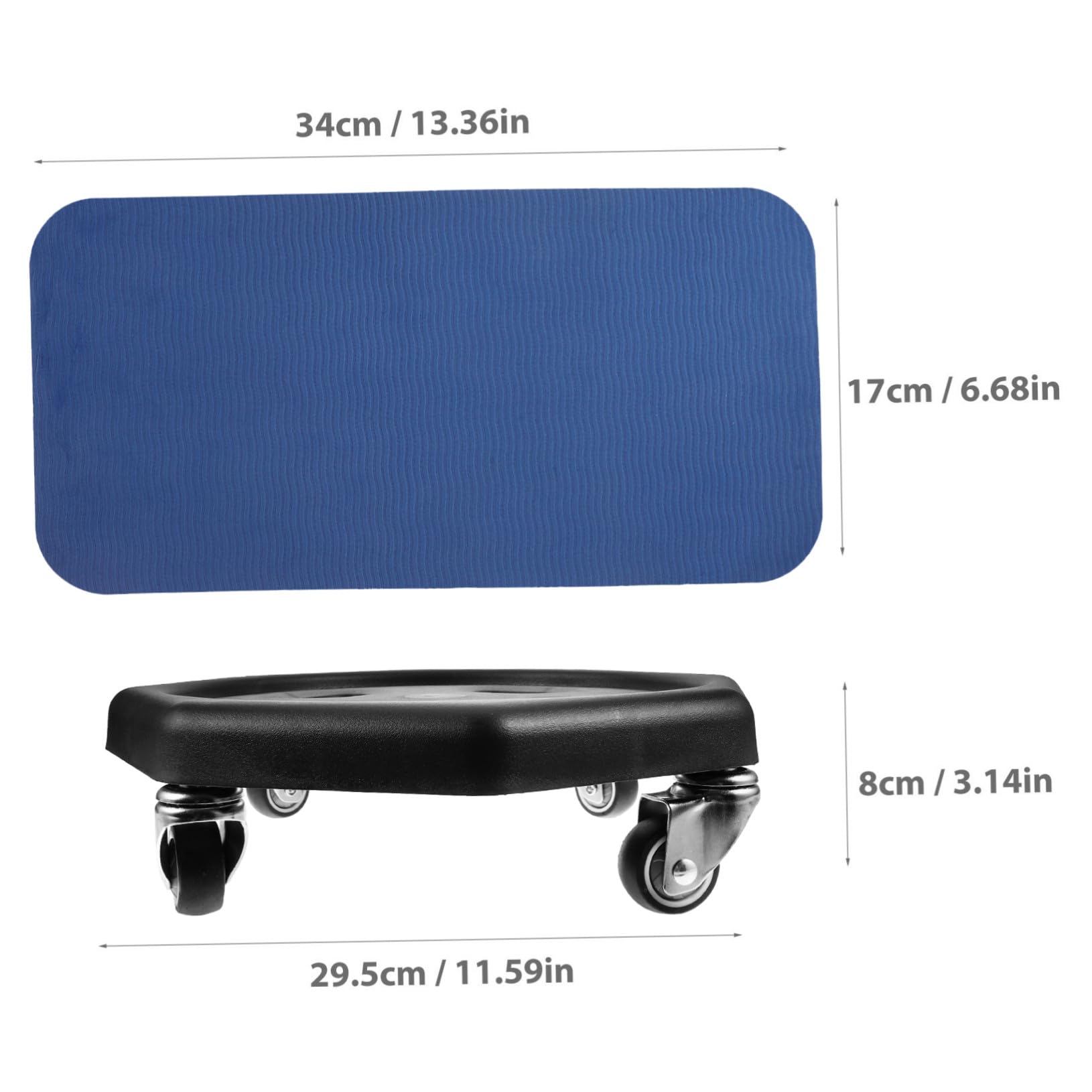 POPETPOP Rueda Abdominal con Cojín para Rodillas Discos Deslizantes para Entrenamiento Equipo De Fitness para Ejercicios Abdominales Casa