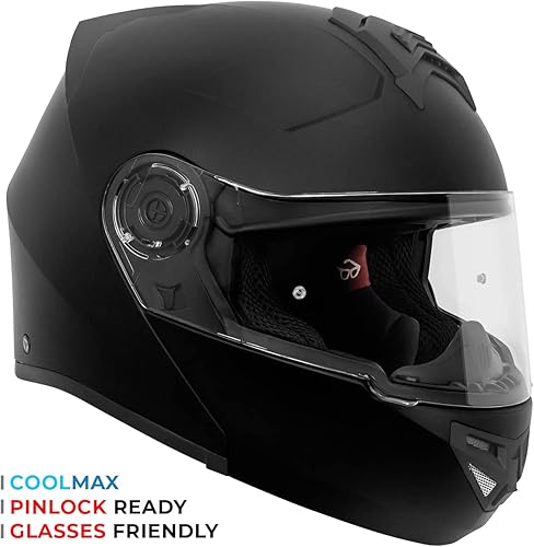Miniatura 6 de VCAN VX28 Casco modular de motocicleta abatible de cara completa, aprobado por DOT, almohadilla Coolmax para mejillas y listo para OTG