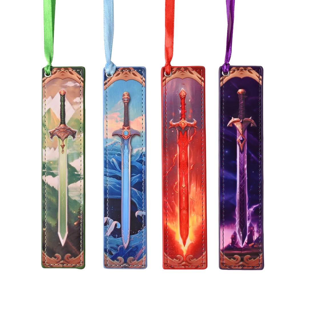 Amazon.com: ZQZYMXQ 4Pcs Leather Sword Bookmarks for Men