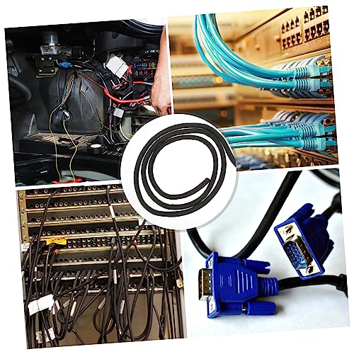 Fundas para organización de cables para escritorio Cord Hider de poliéster elástico y textil, fáciles de usar miniatura 2