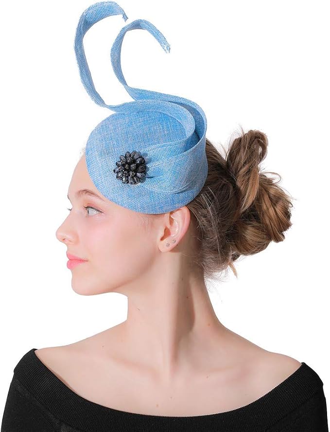 Light Blue Fascinators Hats 