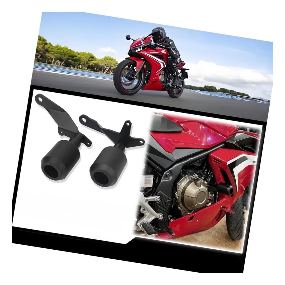 Slider Sturzschutz Motorräder Motor Rahmen Sliders Crash Pad Fallen Schutz FÜR CBR500R FÜR CBR 500R 500 R 2021 2022 2023 2024 Teile(2017-19)