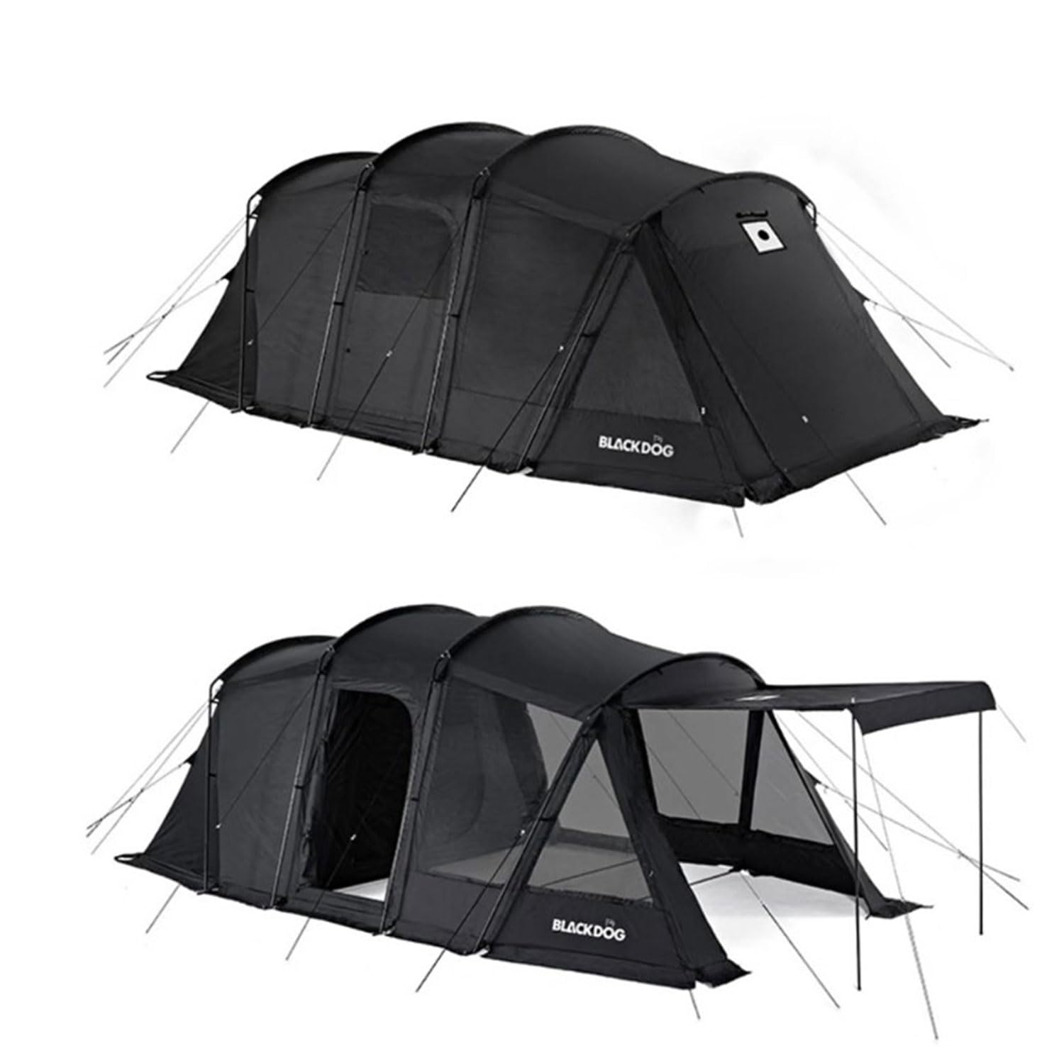 Naturehike BLACKDOG BIG TUNNEL TENT OUTDOOR Tunnel Tents beach Tents sunshade Tents Waterproof One-touch Tents Foldable, comfortable, lightweight, and portable Tents Outdoors, camping, parks, beaches, picnics Fishing Black, easy setup, suitable for outdoor use, for 4-6 people.Tents YOGIJOA