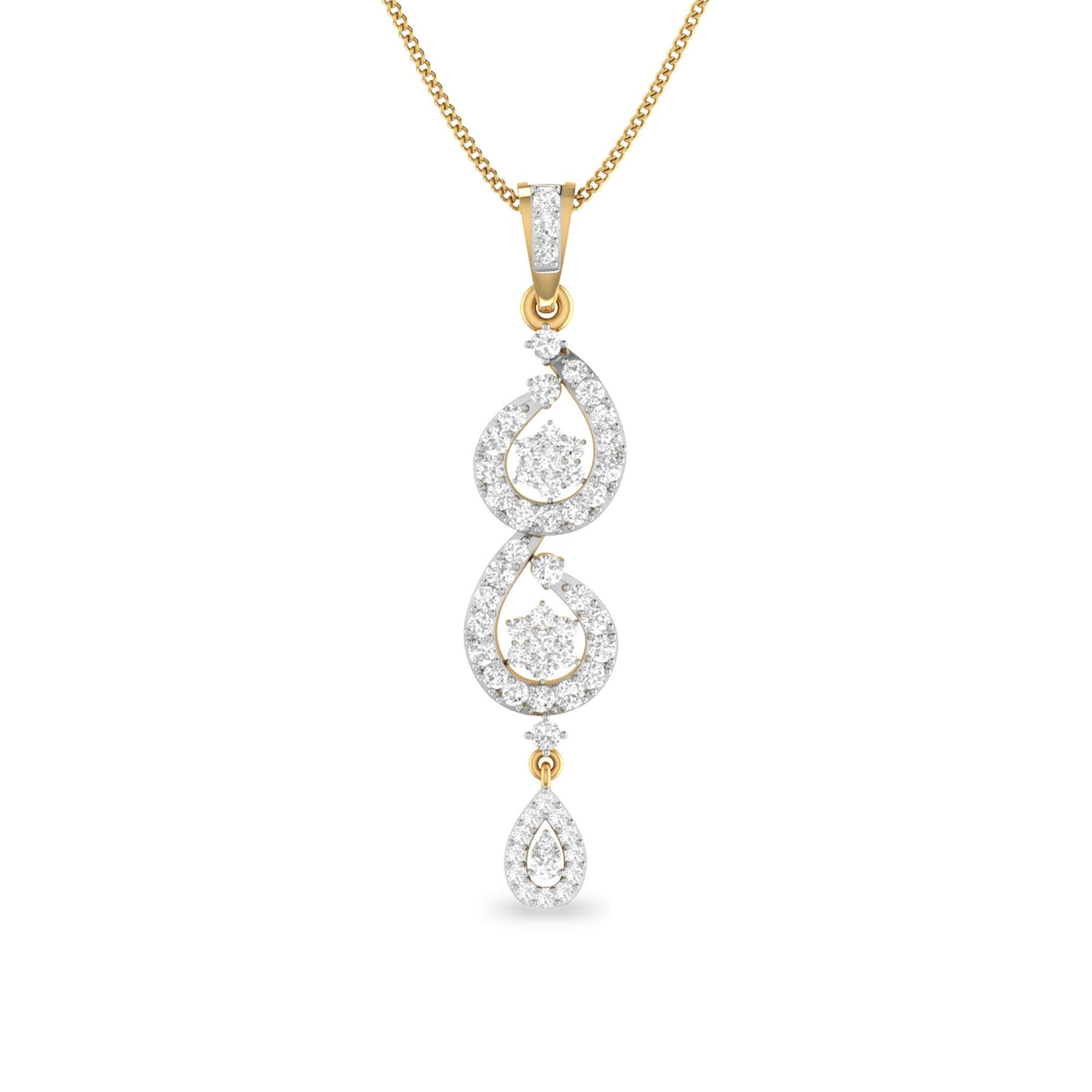 pc jeweller Yellow Gold and Solitaire Pendant for Women-picture-27