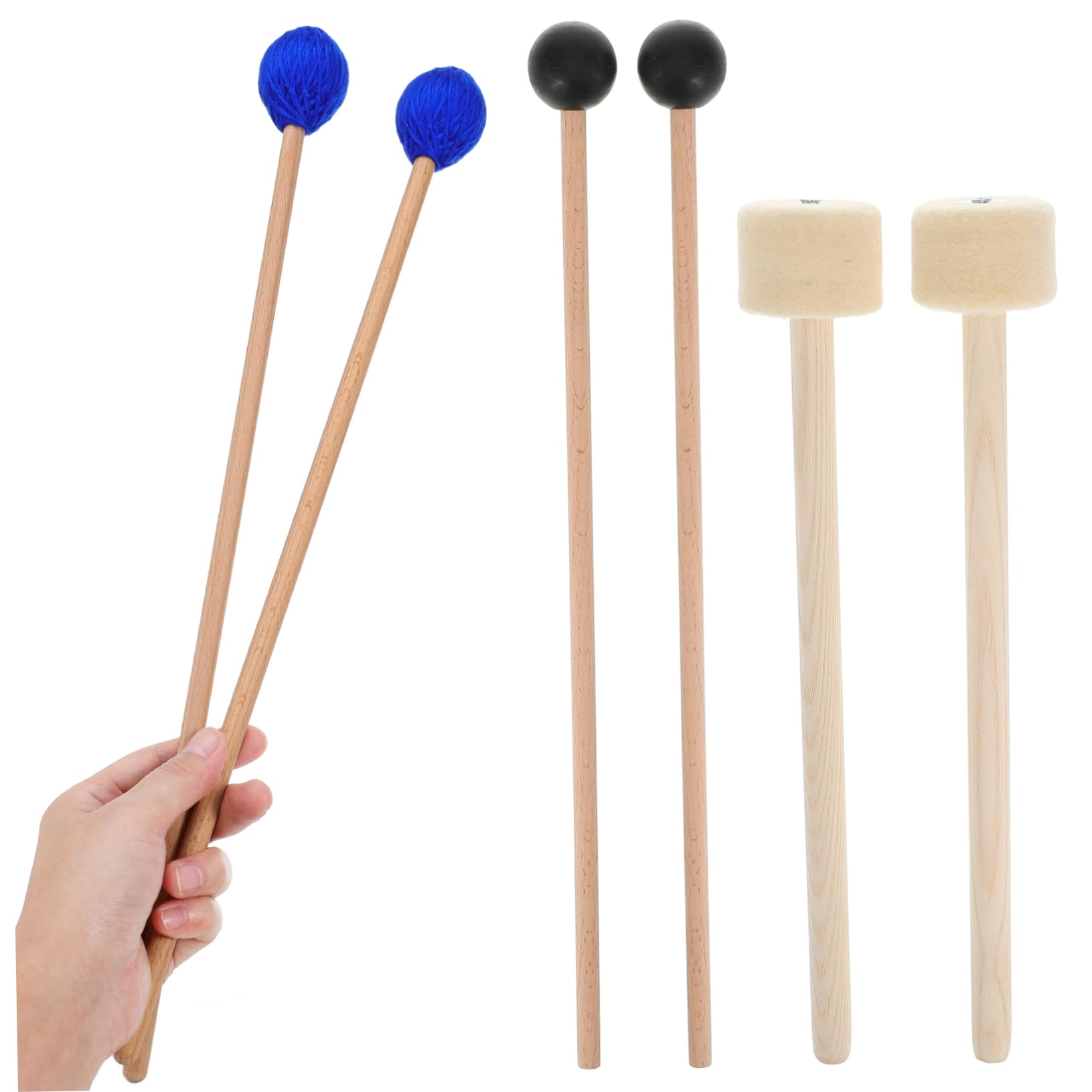 ERINGOGO 6pezzi Bacchette Per Batteria Legno Bacchette Per Timpani e Batteria Grancassa Accessori Per Strumenti Musicali Per Iniziare e Migliorare La Tua Tecnica Di Percussione