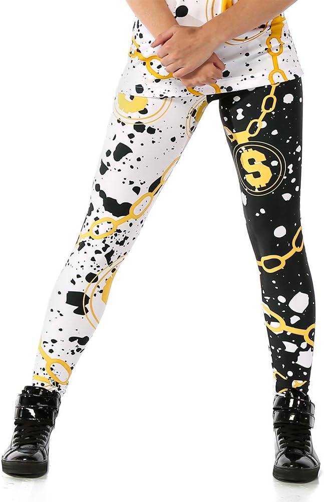 Alexandra Collection Womens Cash Mo Money Athletic Hip Hop Dance Leggings Multi XX-Large