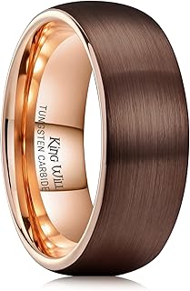 Wedding Band for Men Women, 2/4/6/7/8mm Domed Matte Brushed Tungsten Carbide Rings, Solid/Dual Color Engagement Rings, Comfort Fit