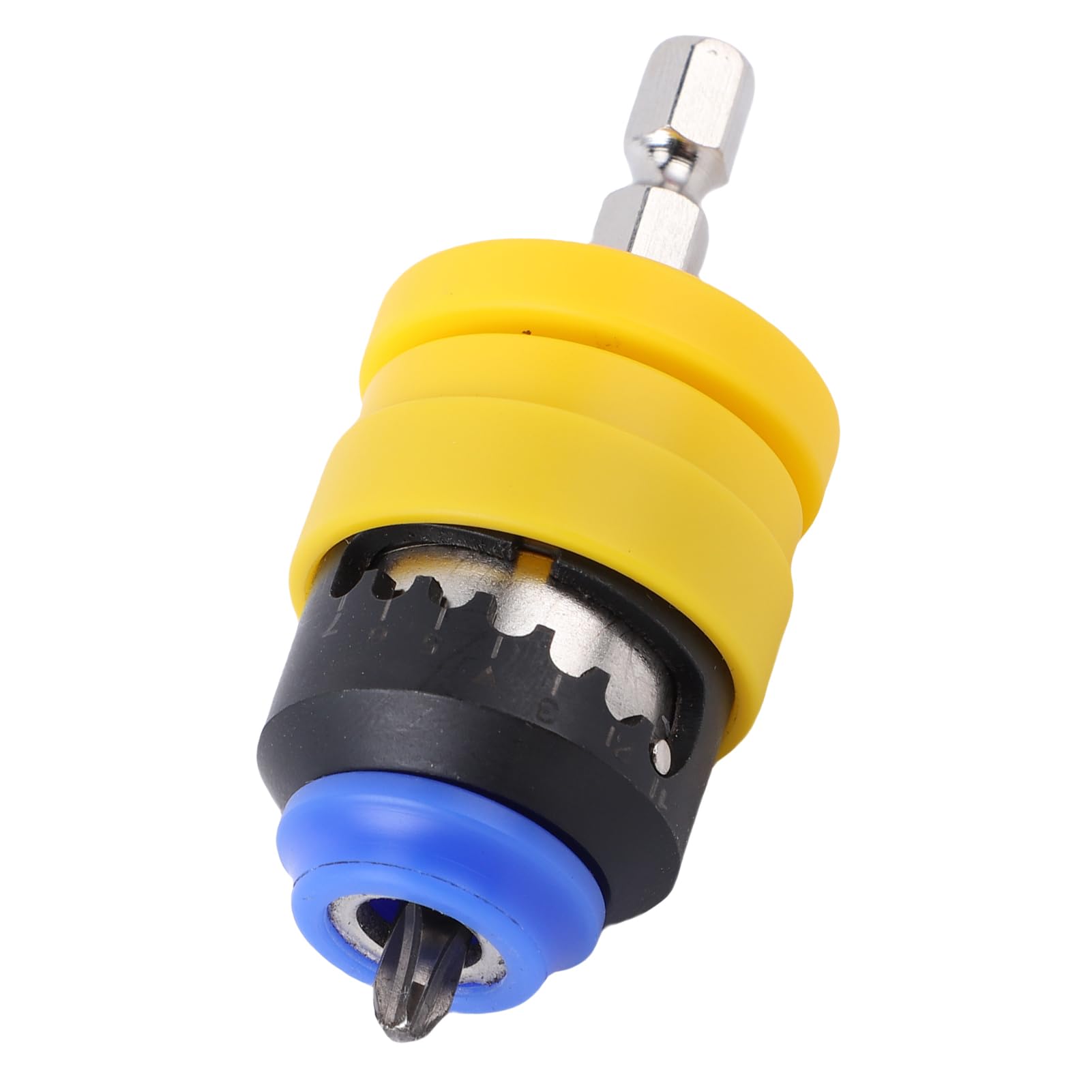 Regulowany uchwyt na końcówki wkrętaka 2-8 mm z pogłębiaczem magnetycznym do ustawiania głębokości śruby pozycjonującej do płyt gipsowo-kartonowych w kolorze żółtym