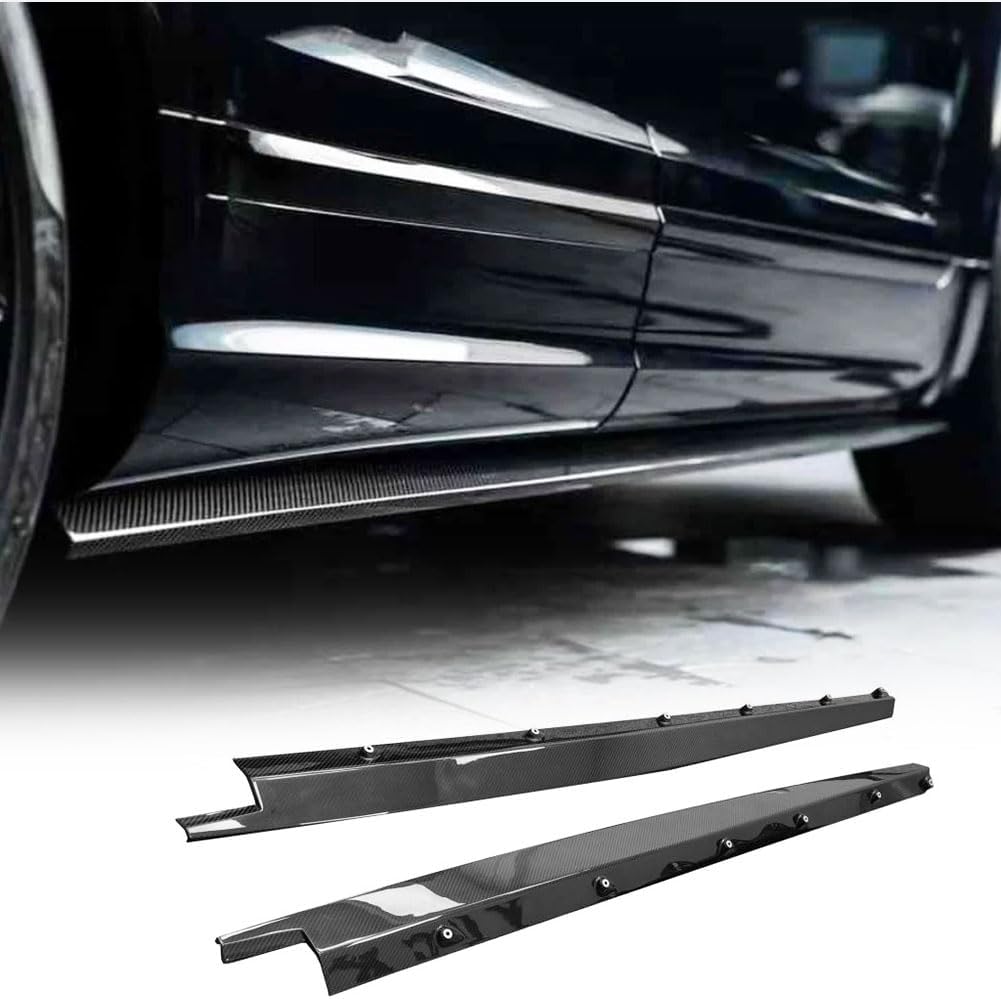 Carbon Fiber Side Skirts for Bentley Bentayga Sport Utility 4-Door 2021-2024 Under Door Rocker Panels Valance Extension Lip Factory Outlet Accessories