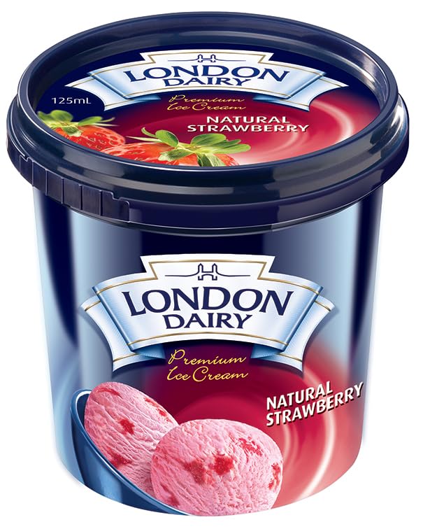 London Dairy Natural Strawberry Ice Cream 125m
