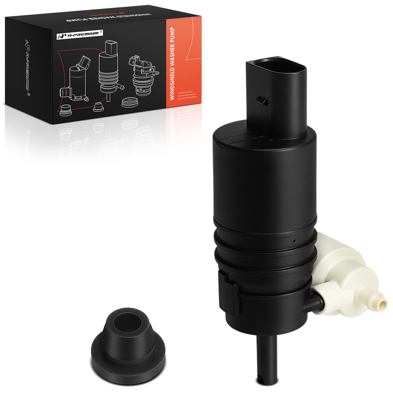 A-Premium Windshield Washer Pump Compatible with Buick Encore 2014 2019-2022, Encore GX 2020-2022 & BMW X5 2014, X5, X3, X2, X1, X7, Alpina XB7, Alpina B7, i3, i3s & Mini & Chevrolet