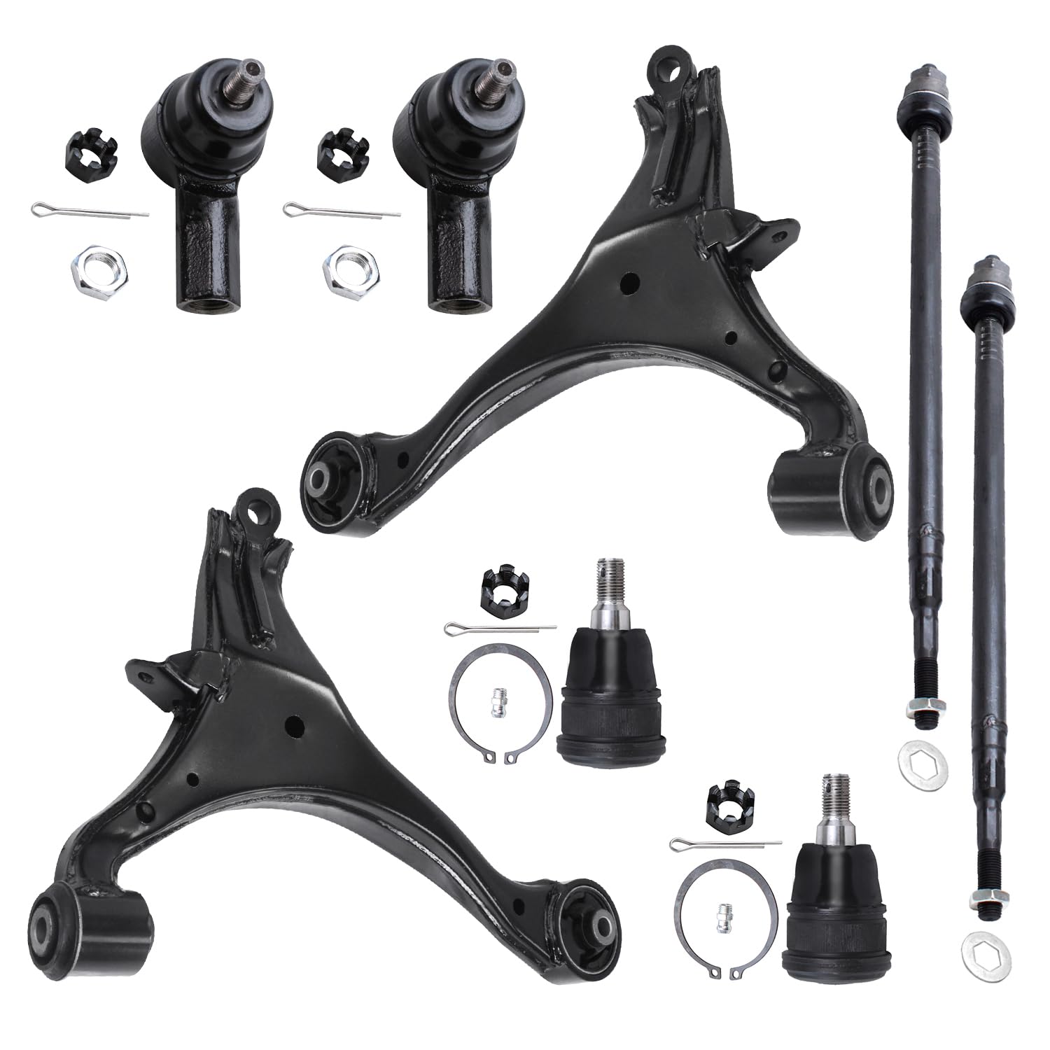 Detroit Axle - 8pc Front End Control Arms Kit for 2001-2005 Honda Civic