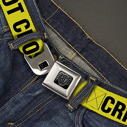 Buckle-Down Men's Seatbelt Belt Police W, L, Multicolor, 1.5" Wide, 32-52" Long2